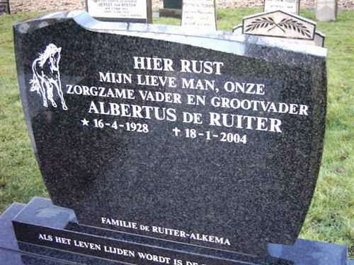 Grafsteen van Albertus DE RUITER (1928 - 2004)