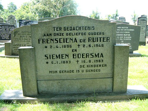 Grafsteen van Franciena DE RUITER (1896 - 1948)