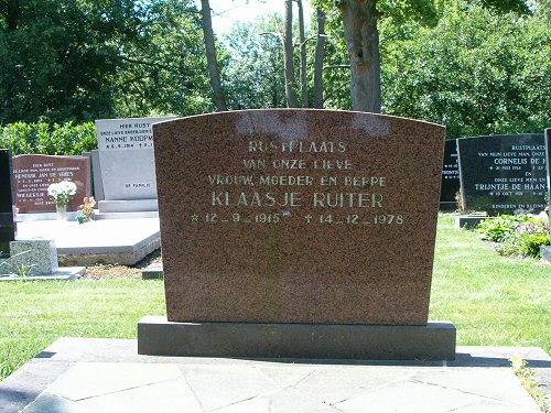 Grafsteen van Klaasje Hendriks RUITER (1915 - 1978)