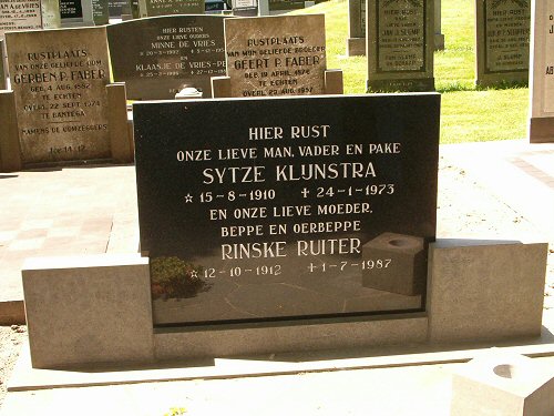 Grafsteen van Rinske RUITER (1912 - 1987)