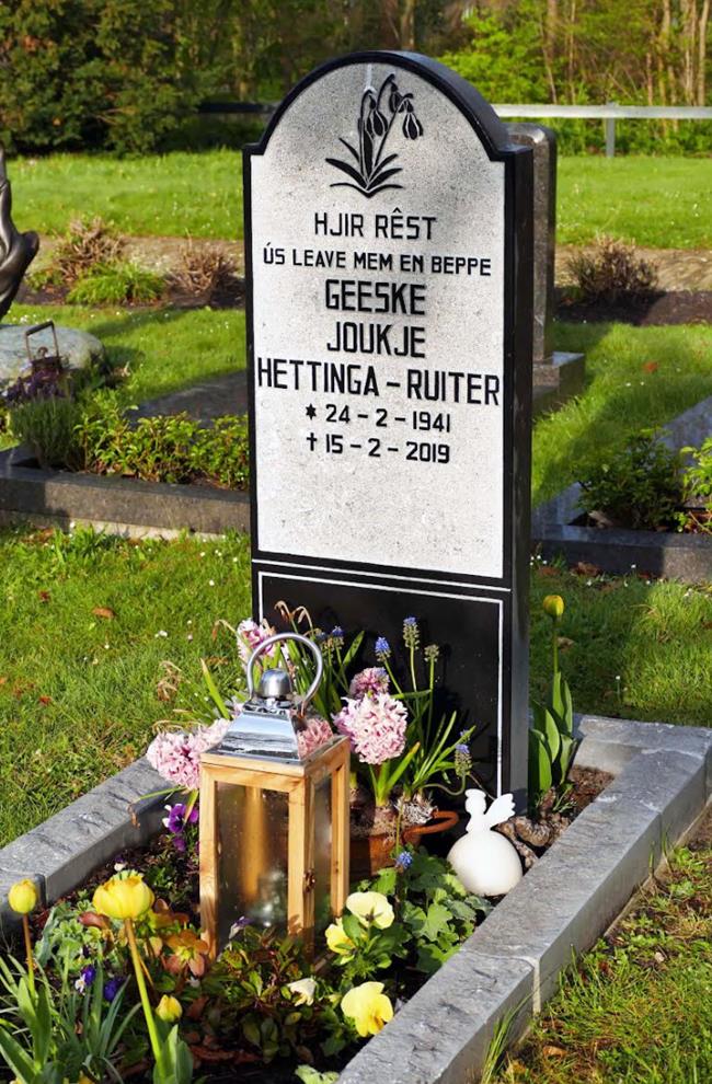 Grafsteen van Geeske Joukje RUITER (1941-2019)