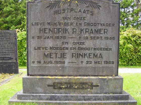 Grafsteen van Hendrik Rintjes Kramer (1887)