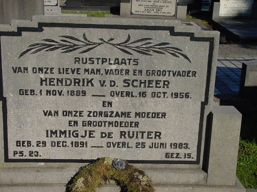 Grafsteen van Immigje DE RUITER (1891 - 1983)