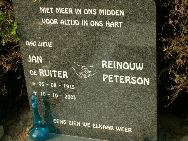 Grafsteen van Jan de Ruiter (1915-2003)
