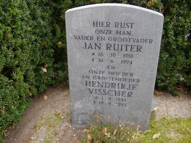 Grafsteen van Jan RUITER (1918 - 1994)
