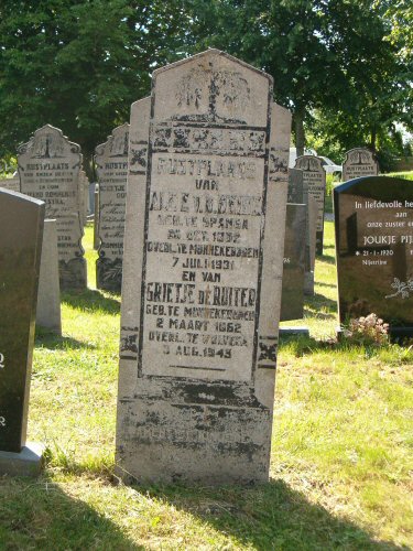 Grafsteen van Grietje Hendriks RUITER (1862 - 1949)