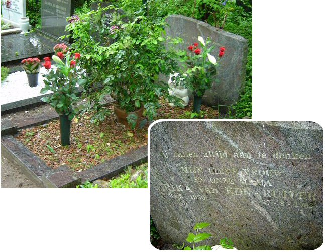 Grafsteen van Arika Geertruida Ruiter (1950 - 1993)
