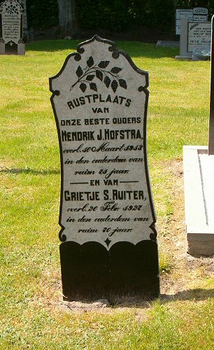 Grafsteen van Grietje Sytzes RUITER (1856 - 1927)