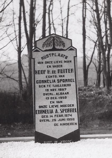 Grafsteen van Koop Hendriks de Ruiter (1867-1950)
