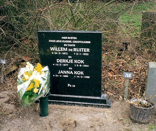 Grafsteen van Willem de Ruiter (1872-1922)