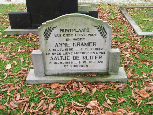 Grafsteen van Aaltje Jurjens RUITER (1888-1972)