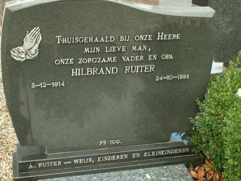 Grafsteen van Hilbrand RUITER (1914-1998)