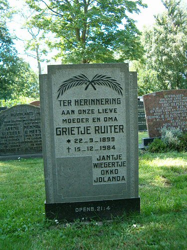 Grafsteen van Grietje Hendriks RUITER (1899 - 1984)