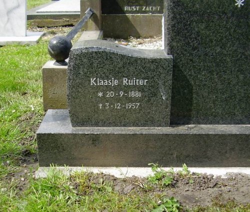 Grafsteen van Klaasje Cornelis RUITER (1881 - 1957)