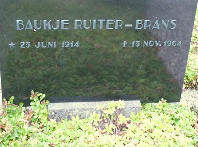 Grafsteen van Baukje BRANS OF BRAND (1914-1964)
