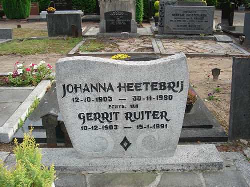 Grafsteen van Gerrit Ruiter (1903-1991)