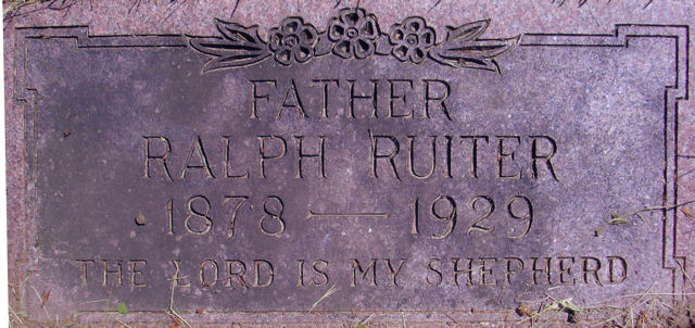 Grafsteen van Roelof Ruiter (1878-1929)