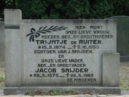 Grafsteen van Trijntje RUITER (1874 - 1953)